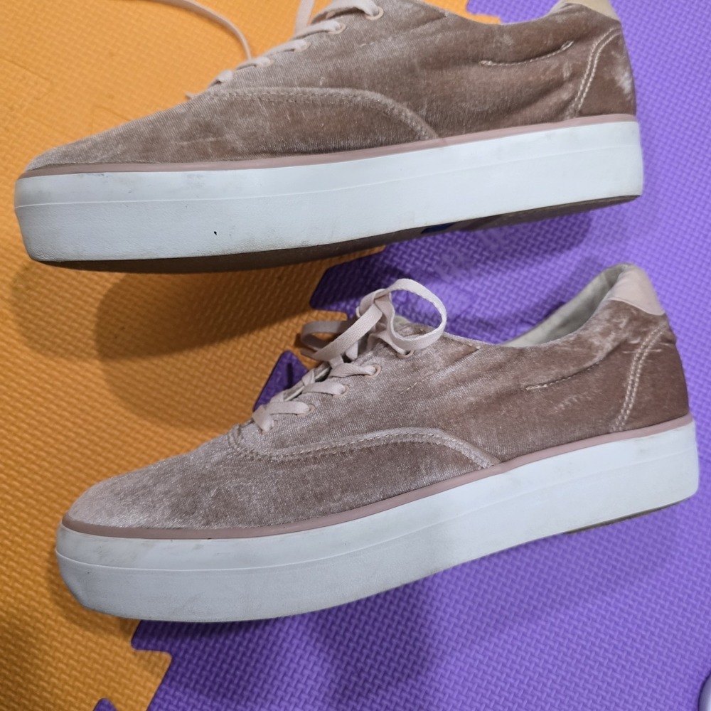 Keds Triple Kick Platform Sneakers Women's 8.5 Mauve Pink Velvet WF59995 - Picture 6 of 11